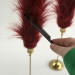 Burgundy Furry LED Taper Candle — Funky
