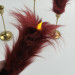 Burgundy Furry LED Taper Candle — Funky