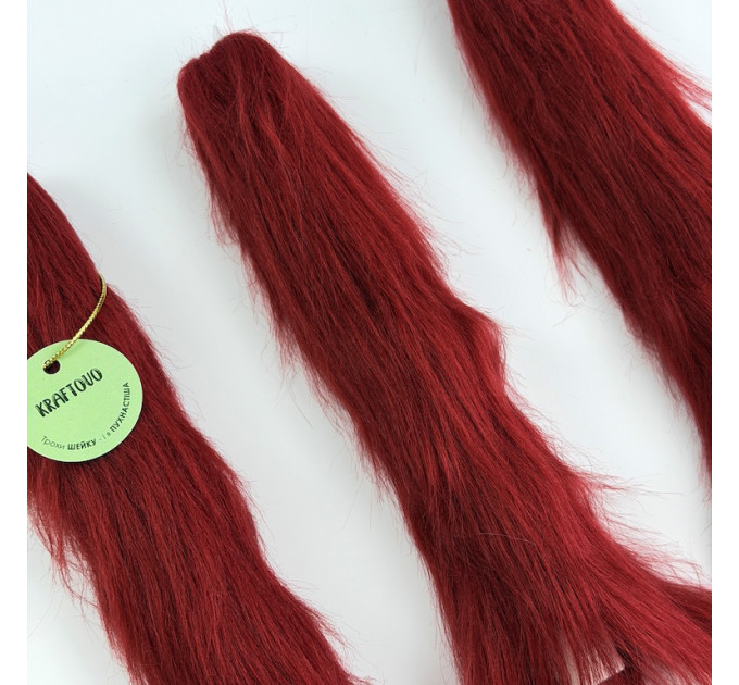 Burgundy Furry LED Taper Candle — Luxury