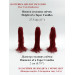 Burgundy Furry LED Taper Candle — Luxury