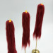 Burgundy Furry LED Taper Candle — Luxury