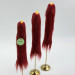 Burgundy Furry LED Taper Candle — Luxury