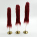 Burgundy Furry LED Taper Candle — Luxury