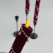 Burgundy Velvet LED Taper Candle for Gothic & Romantic Interiors