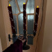 Burgundy Velvet LED Taper Candle for Gothic & Romantic Interiors