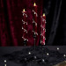 Burgundy Velvet LED Taper Candle for Gothic & Romantic Interiors