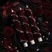 Burgundy Velvet LED Taper Candle for Gothic & Romantic Interiors