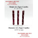Burgundy Velvet LED Taper Candle for Gothic & Romantic Interiors