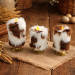 Cow Fluffy Faux Fur Pillar LED Candle