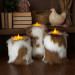 Cow Fluffy Faux Fur Pillar LED Candle