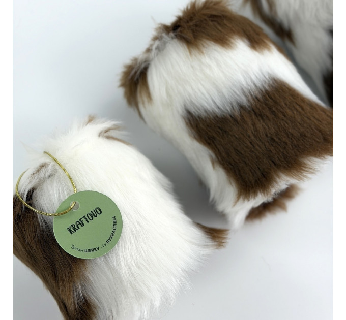 Cow Fluffy Faux Fur Pillar LED Candle
