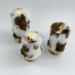 Cow Fluffy Faux Fur Pillar LED Candle
