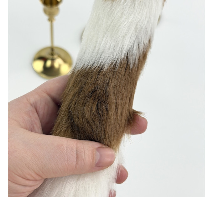 Cow Fluffy Faux Fur Taper LED Candle