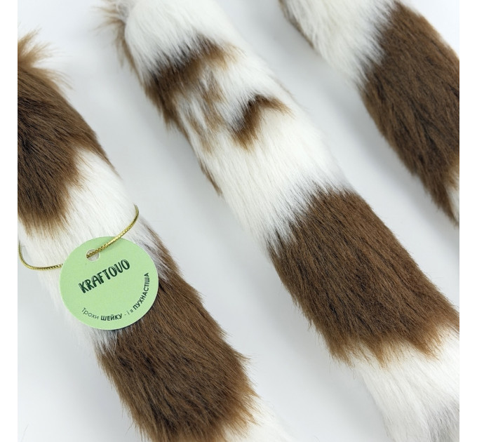 Cow Fluffy Faux Fur Taper LED Candle