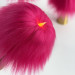 Fuchsia Furry LED Pillar Candle — Funky
