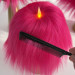 Fuchsia Furry LED Pillar Candle — Funky