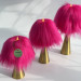 Fuchsia Furry LED Pillar Candle — Funky