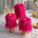 Fuchsia Furry LED Pillar Candle — Luxury