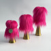 Fuchsia Furry LED Pillar Candle — Luxury