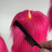 Fuchsia Furry LED Pillar Candle — Luxury