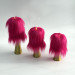 Fuchsia Furry LED Pillar Candle — Luxury