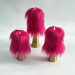 Fuchsia Furry LED Pillar Candle — Luxury