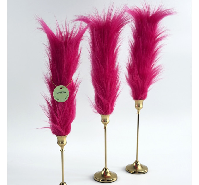Fuchsia Furry LED Taper Candle — Funky