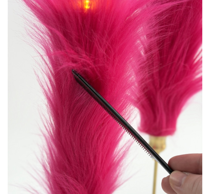 Fuchsia Furry LED Taper Candle — Funky