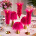 Fuchsia Furry LED Taper Candle — Funky