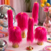 Fuchsia Furry LED Taper Candle — Luxury