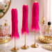 Fuchsia Furry LED Taper Candle — Luxury