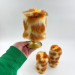 Giraffe Faux Fur Pillar LED Candle