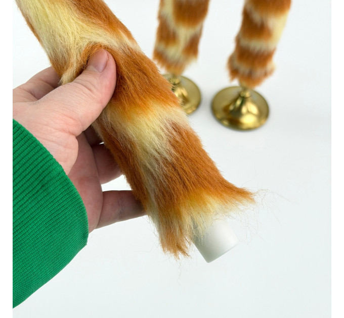 Giraffe Faux Fur Taper LED Candle