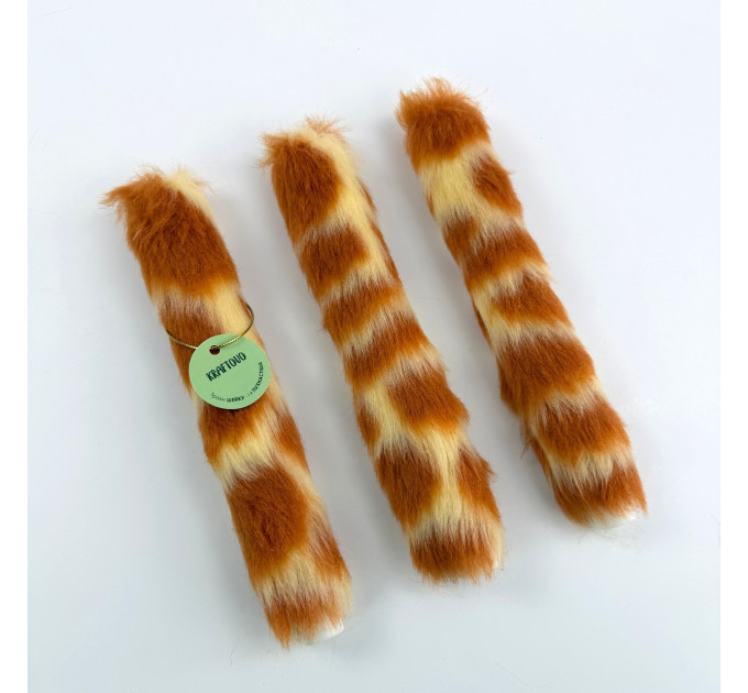 Giraffe Faux Fur Taper LED Candle