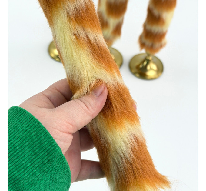Giraffe Faux Fur Taper LED Candle