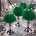 Green Furry LED Pillar Candle - Funky
