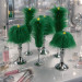 Green Furry LED Pillar Candle - Funky