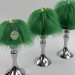 Green Furry LED Pillar Candle - Funky