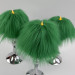 Green Furry LED Pillar Candle - Funky