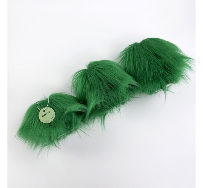 Green Furry LED Pillar Candle - Funky