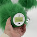 Green Furry LED Pillar Candle - Funky