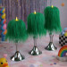 Green Furry LED Pillar Candle - Luxury