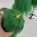 Green Furry LED Pillar Candle - Luxury