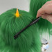 Green Furry LED Pillar Candle - Luxury