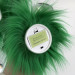 Green Furry LED Pillar Candle - Luxury