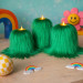 Green Furry LED Pillar Candle - Luxury