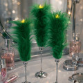Green Furry LED Taper Candle - Funky
