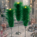 Green Furry LED Taper Candle - Funky