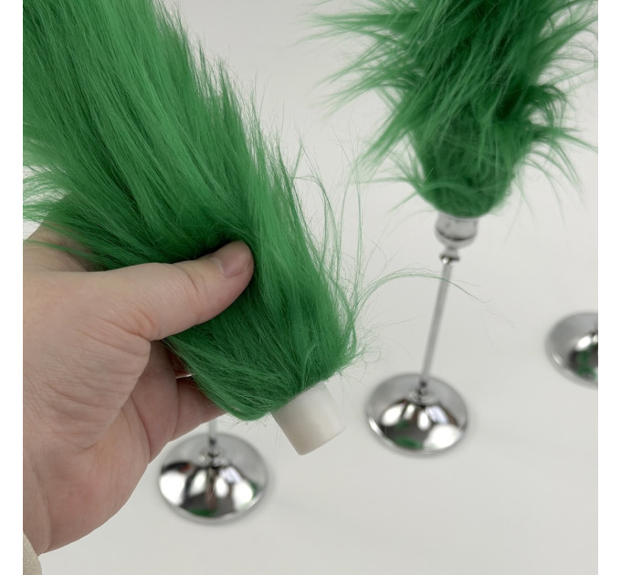 Green Furry LED Taper Candle - Funky