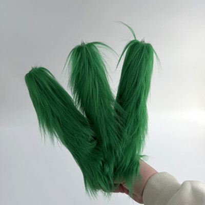 Green Furry LED Taper Candle - Luxury